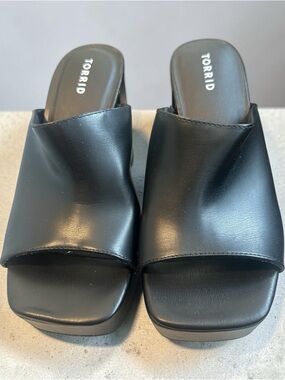 Torrid Black Slide Mule Sandals